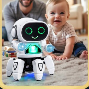 Dancing Robot Toy with 3D Light & Dynamic Music | Multi-Function Electric Toddler Companion